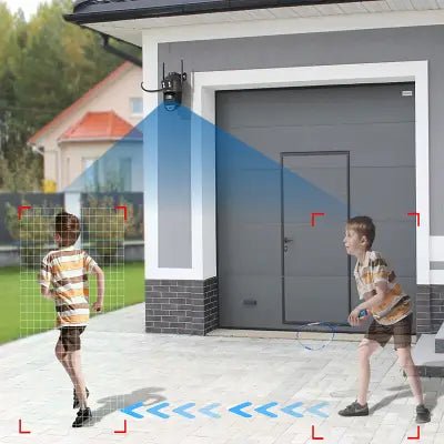 caméra de chasse extérieur avec enregistrement détecte garçon qui passe