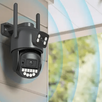 caméra de surveillance extérieur avec enregistrement Wi-Fi deux directions support fixation