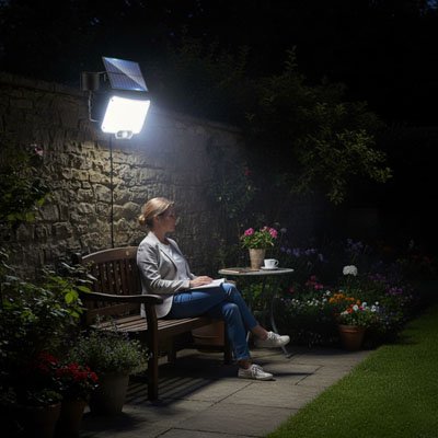 détecteur de mouvement éclaire la banquette 