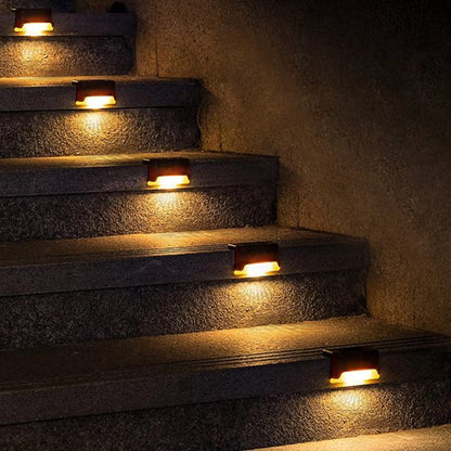 Lampe solaire disposition sur les contres marche