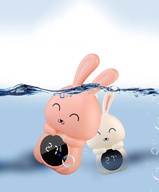 thermometre bebe un lapin blan et rose