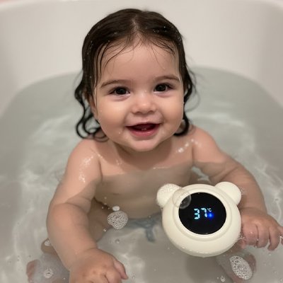 thermometre bebe de bain un enfant  en avant du produit